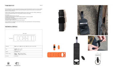 Restrap Tyre Boot Kit opravný set, čierna