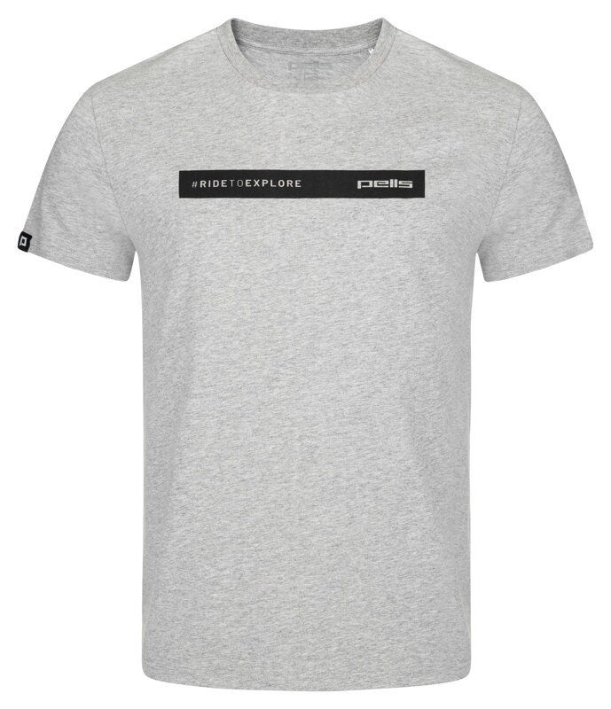 Triko PELLS Road s obdélníkem Grey - L