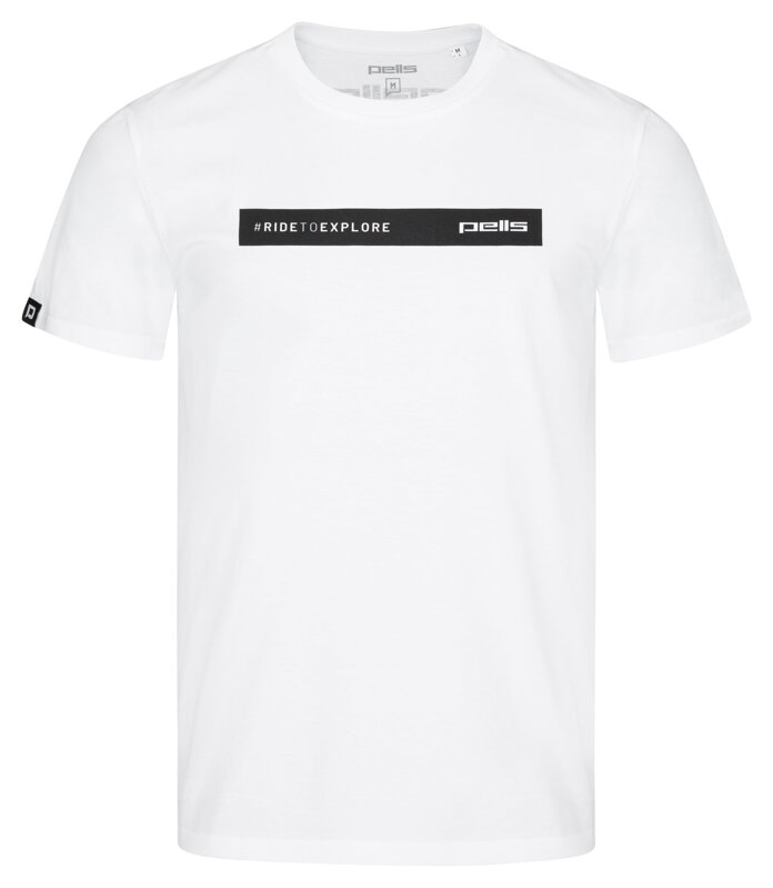 Triko PELLS Road s obdélníkem White - M
