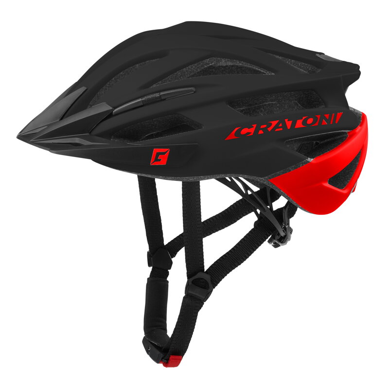 Prilba CRATONI Agravic Black/Red Matt - S/M (54-58cm)