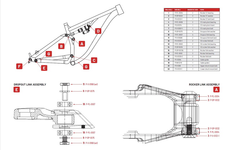 Lower shock mount bolt/ spodná skrutka uchytenia tlmiča PELLS Tarpan