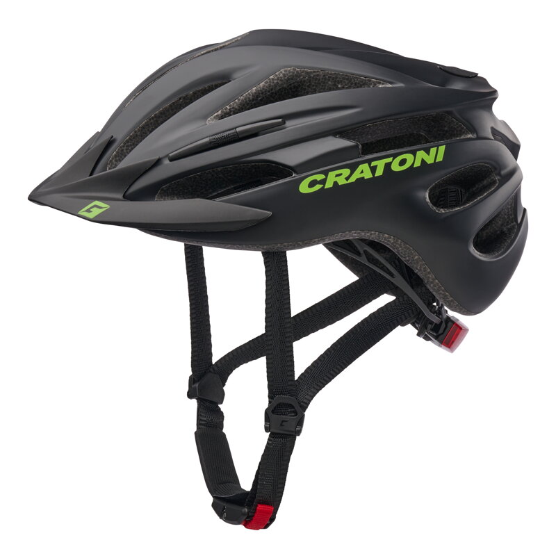 Detská Prilba CRATONI Pacer JR. Black/Lime Matt - S/M (54-58cm)