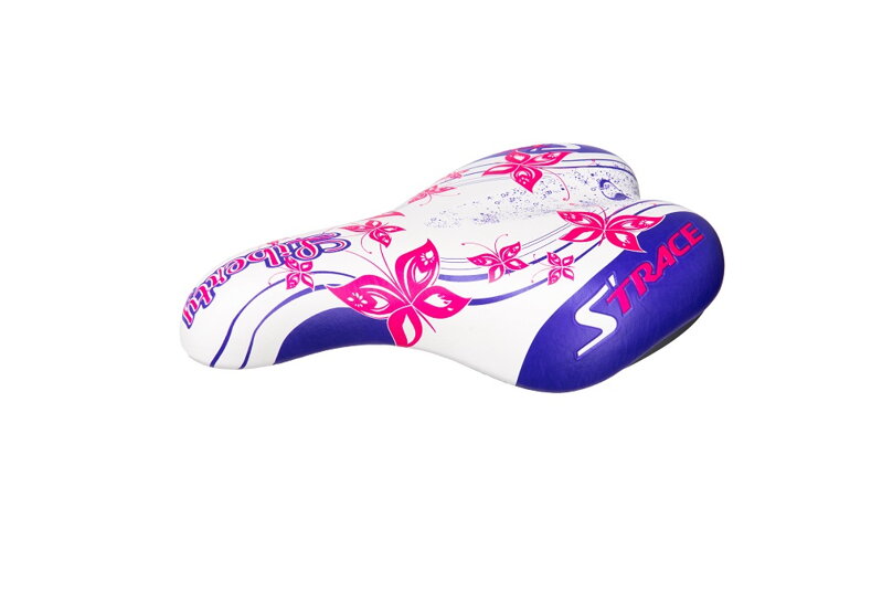 Sedlo CTM detské Jenny, fialové, ružové motýliky, 16''