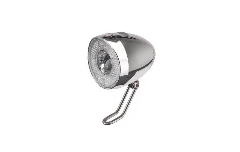 Osvetlenie predné CTM Retro I,1LED, batériové, strieborné