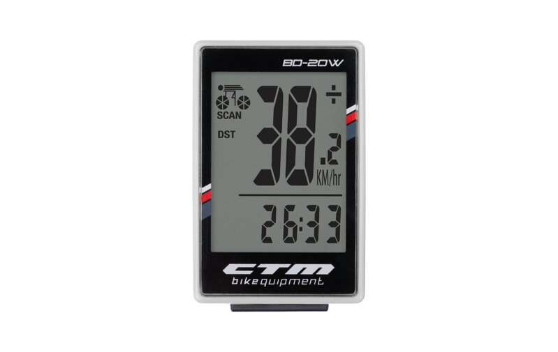 Cyklopočítač CTM, BD-20W, biely