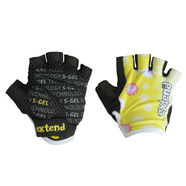 Extend rukavice detské NUBBI žlté-kvety