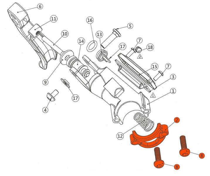 Extend objímka páčky (hydr.brzda )
