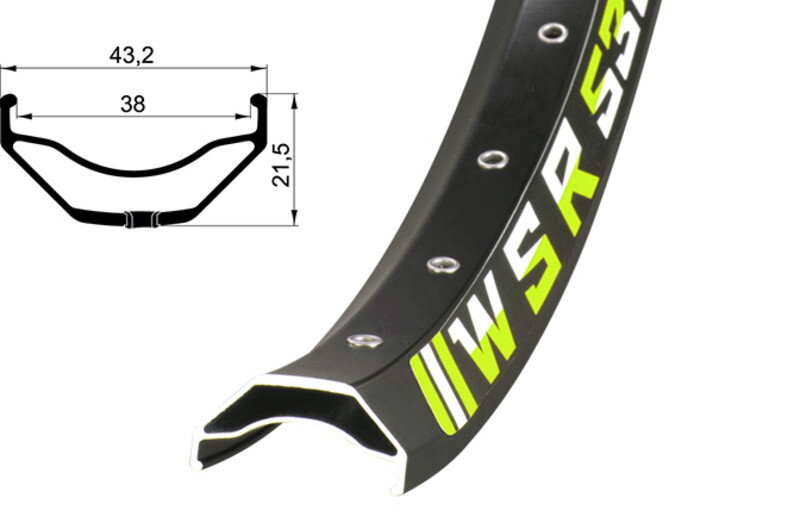 Remerx ráfik WSR 538 (27.5") 584x38 BA + nit, 32 dier