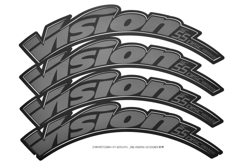 VISION nálepky na ráfik SC 55 DB TL , black
