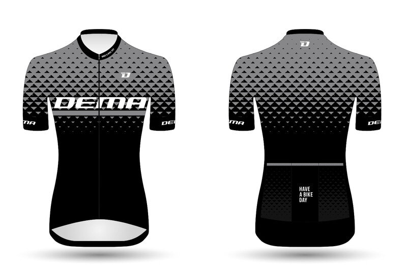 DEMA cyklistický dres pánsky  black/gray M