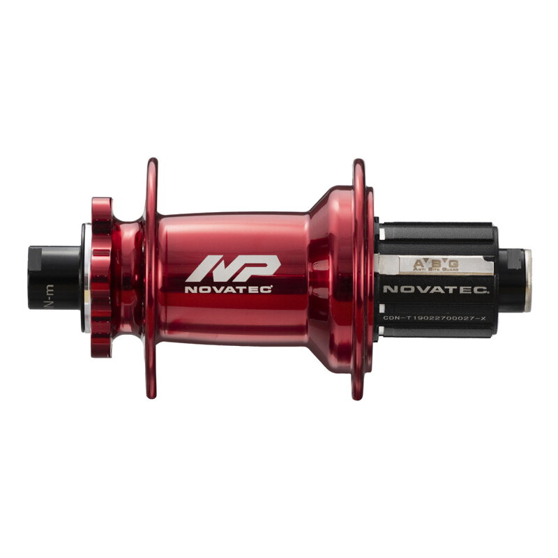 Novatec XD602SB/A-B12-ABG zadný náboj, 6-dier, 32 dier, 12x148 mm, Shimano HG, anodized red, OEM