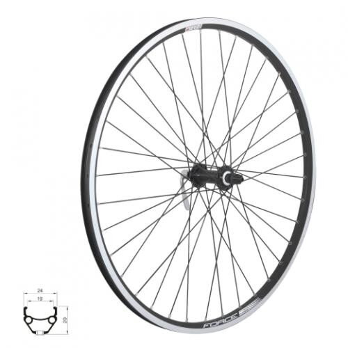 FORCE Koleso predné CLASSIC 26" "V" HBTX800  559x19, 36 dierové