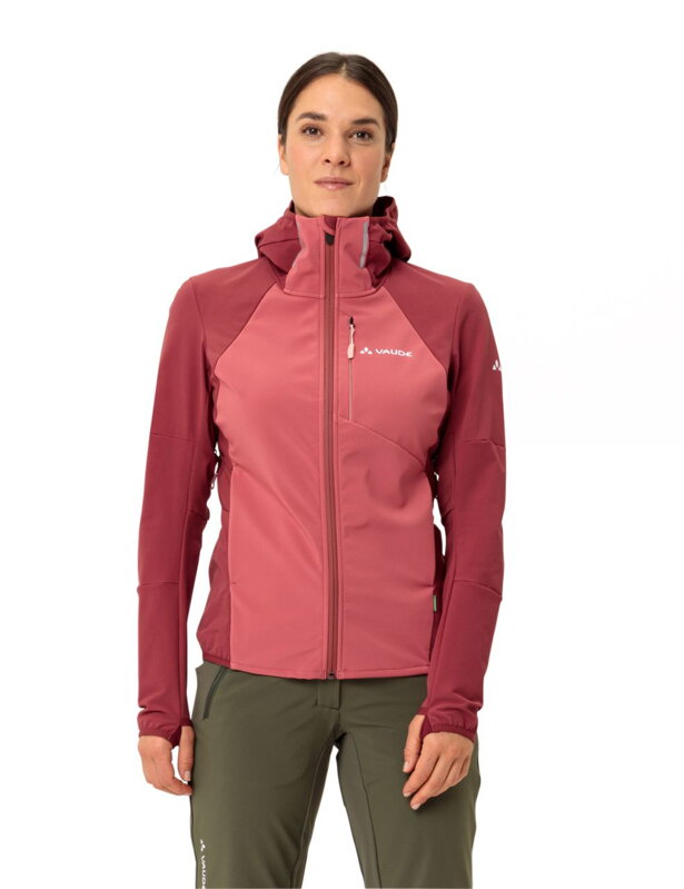 Vaude softshellová bunda Larice IV, dámska, červená (redeva)