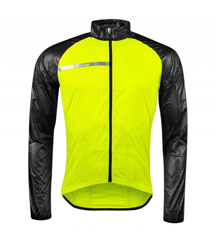 FORCE bunda WINDPRO neprefúkavá, fluo-čierna
